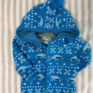 Monica + Andy 3-6M cotton fair isle sweater jumpsuit